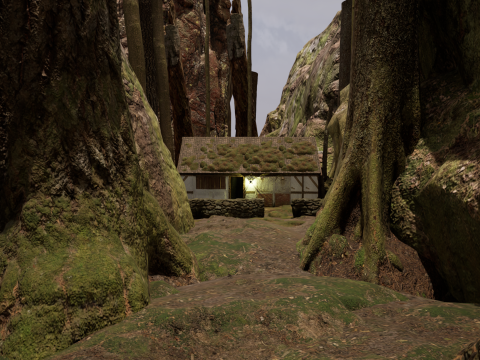 Fantasy Village House in the Dark Forest 3D 模型