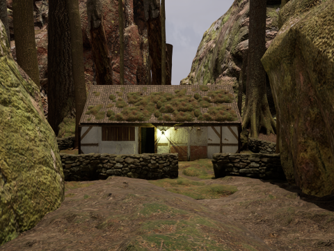 Fantasy Village House in the Dark Forest 3D 模型