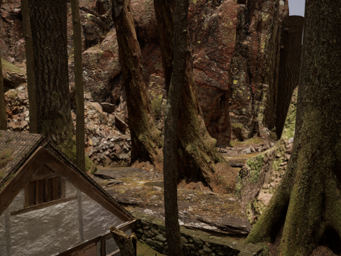 Fantasy Village House in the Dark Forest 3D 模型