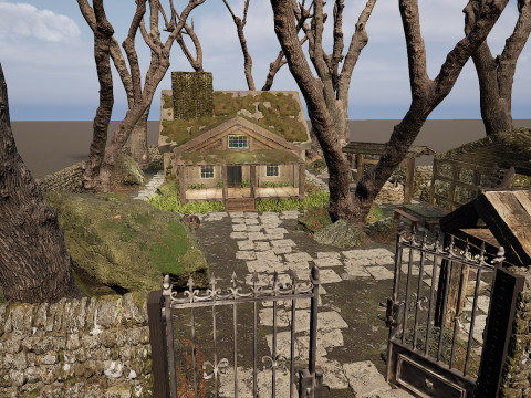 Nordic Cozy Village Farm Highly Detailed 3D Model