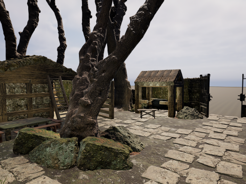 Nordic Cozy Village Farm Highly Detailed 3D Model