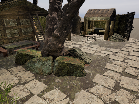 Nordic Cozy Village Farm Highly Detailed 3D Model