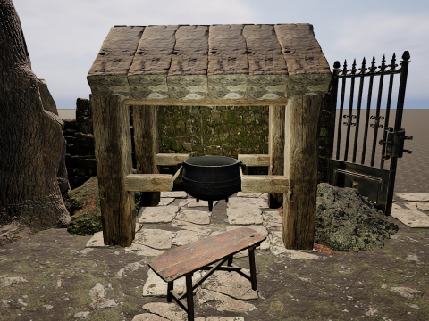 Nordic Cozy Village Farm Highly Detailed 3D Model