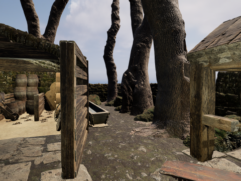 Nordic Cozy Village Farm Highly Detailed 3D Model