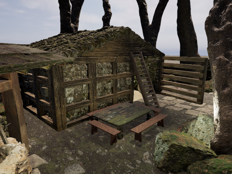 Nordic Cozy Village Farm Highly Detailed 3D Model