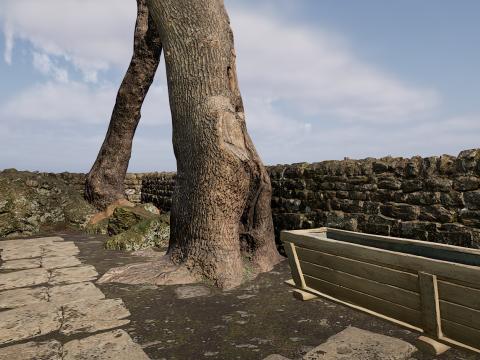Nordic Cozy Village Farm Highly Detailed 3D Model