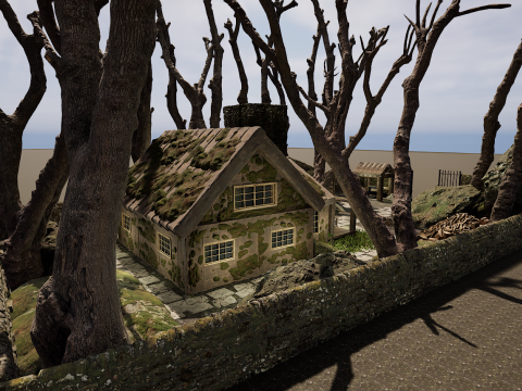 Nordic Cozy Village Farm Highly Detailed 3D Model