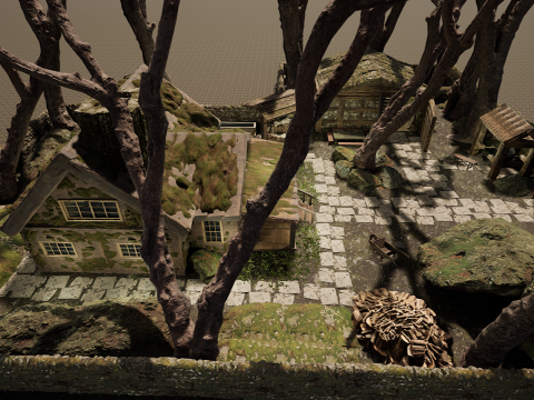 Nordic Cozy Village Farm Highly Detailed 3D Model