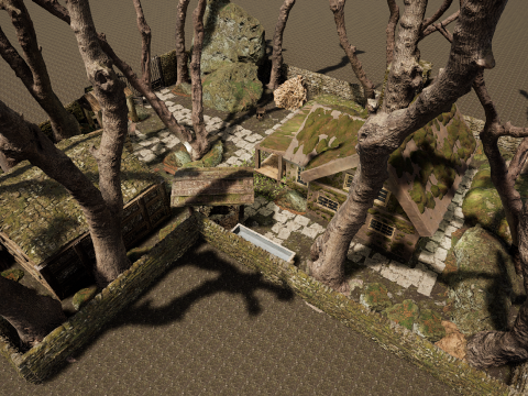 Nordic Cozy Village Farm Highly Detailed 3D Model