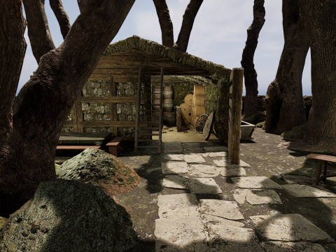 Nordic Cozy Village Farm Highly Detailed 3D Model