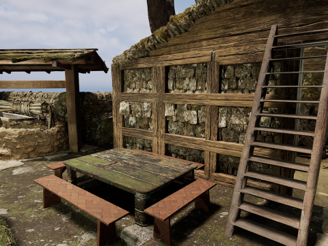 Nordic Cozy Village Farm Highly Detailed 3D Model