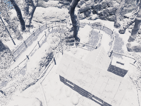 Wooden House and Path in a Fantasy Nordic Forest 3D 模型