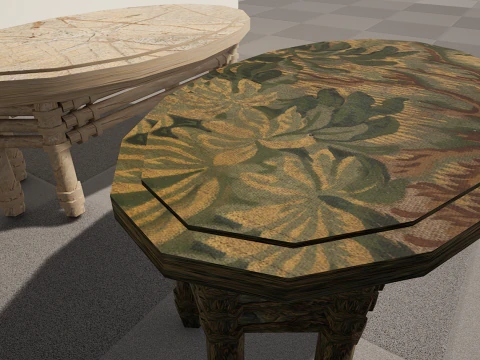 6 Detailed Granite Table 4K 3D Model