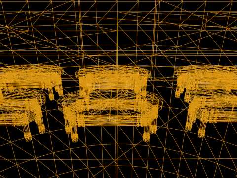 6 Detailed Granite Table 4K 3D Model
