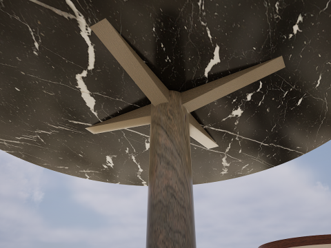 3 Modern Granite Table 4K 3D 모델