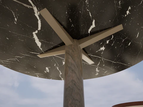 3 Modern Granite Table 4K 3D Model