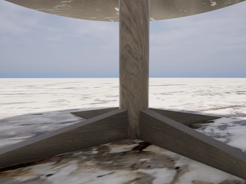 3 Modern Granite Table 4K 3D Model