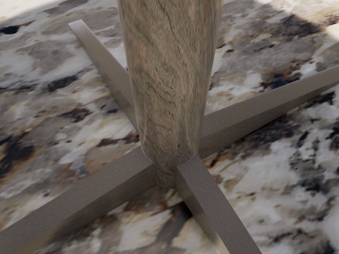 3 Modern Granite Table 4K 3D 모델
