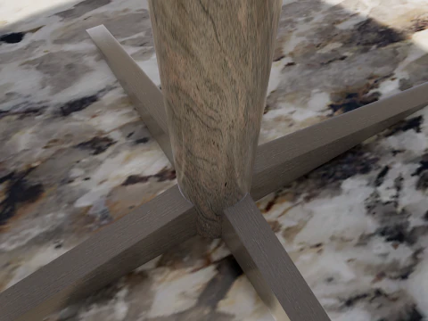 3 Modern Granite Table 4K 3D Model