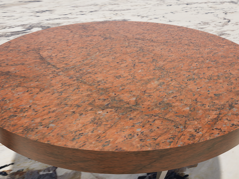 3 Modern Granite Table 4K 3D 모델