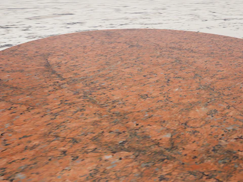 3 Modern Granite Table 4K 3D Model