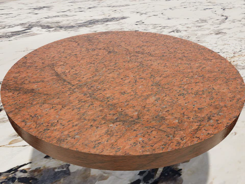 3 Modern Granite Table 4K 3D Model