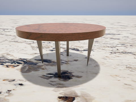 3 Modern Granite Table 4K 3D 모델