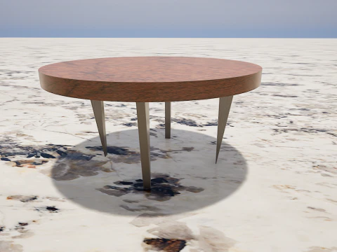 3 Modern Granite Table 4K 3D Model
