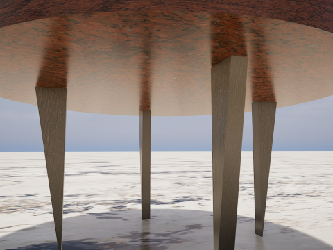 3 Modern Granite Table 4K 3D 모델