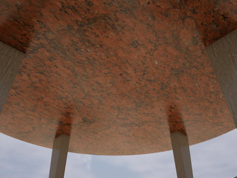 3 Modern Granite Table 4K 3D Model
