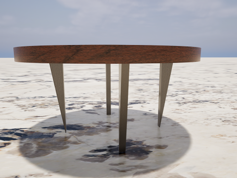 3 Modern Granite Table 4K 3D 모델