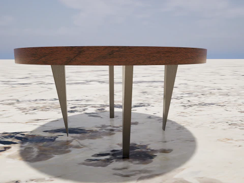 3 Modern Granite Table 4K 3D Model