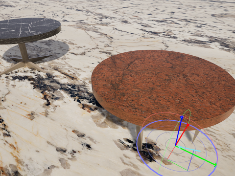 3 Modern Granite Table 4K 3D 모델