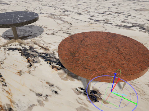 3 Modern Granite Table 4K 3D Model