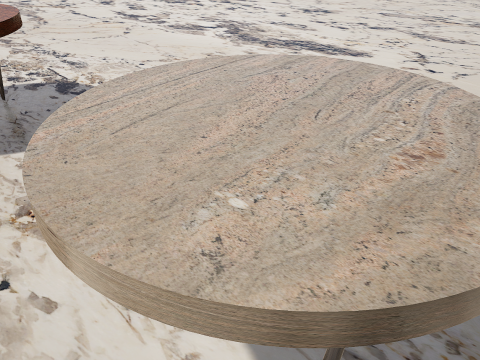 3 Modern Granite Table 4K 3D 모델