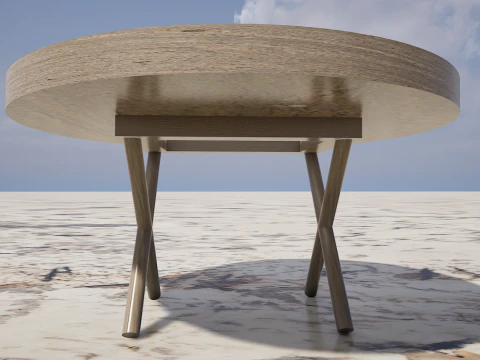 3 Modern Granite Table 4K 3D Model