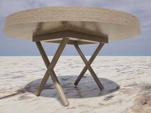 3 Modern Granite Table 4K 3D 모델