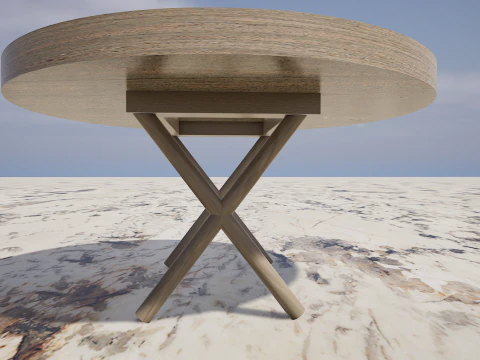 3 Modern Granite Table 4K 3D Model