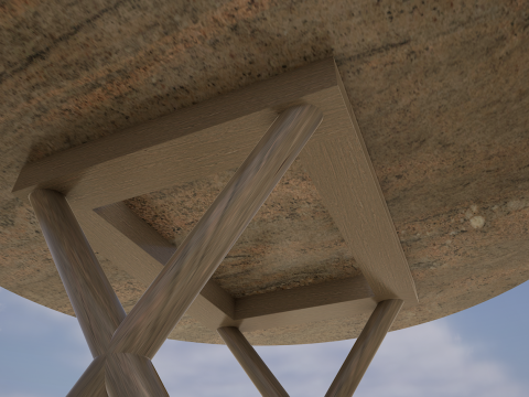 3 Modern Granite Table 4K 3D 모델