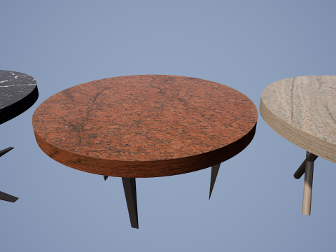 3 Modern Granite Table 4K 3D 모델
