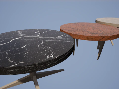 3 Modern Granite Table 4K 3D Model