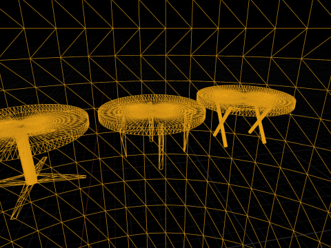 3 Modern Granite Table 4K 3D 모델
