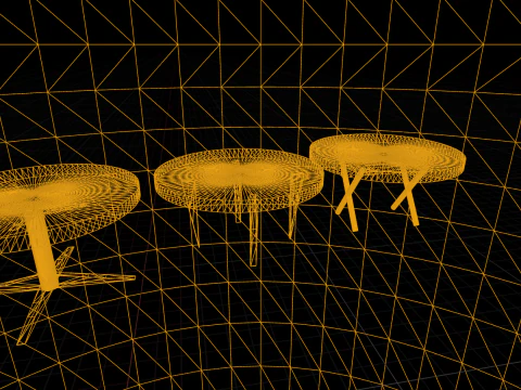 3 Modern Granite Table 4K 3D Model