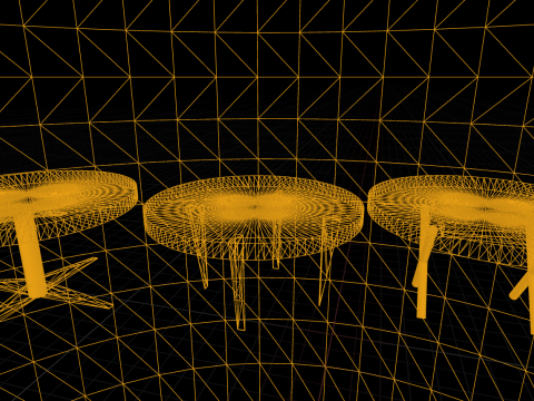 3 Modern Granite Table 4K 3D 모델