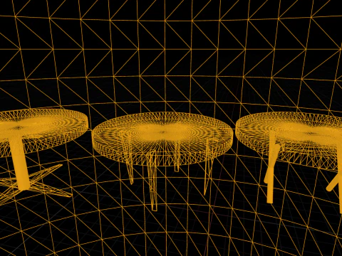 3 Modern Granite Table 4K 3D Model