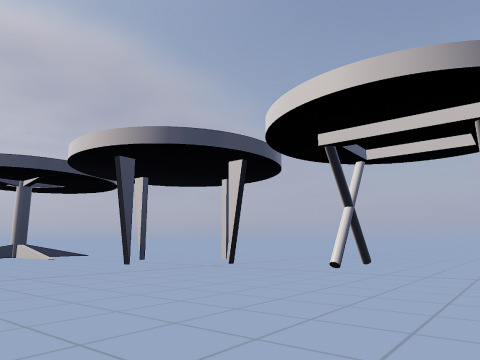 3 Modern Granite Table 4K 3D 모델