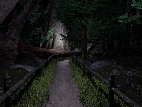 Horror Forest and Graveyard 3D Model