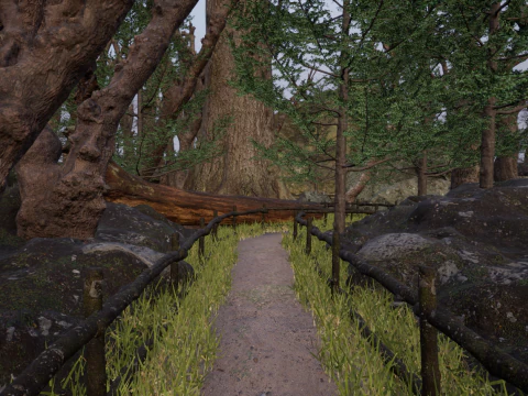 Horror Forest and Graveyard 3D Model