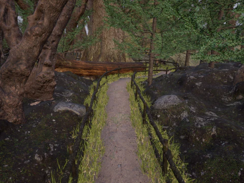Horror Forest and Graveyard 3D Model