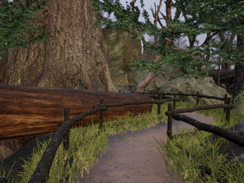 Horror Forest and Graveyard 3D Model